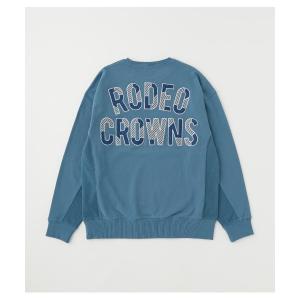 スウェット メンズヒッコリーパッチ切替スウェット
