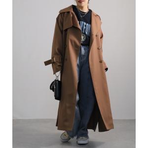 コート トレンチコート サイドバックプリーツオーバーサイズトレンチコート【ZOZO限定アイテム】