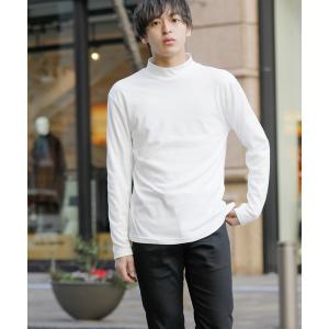 tシャツ Tシャツ メンズ マイクロスムース セミハイネック モックネック カットソー ロングスリーブTEE ロンT｜ZOZOTOWN Yahoo!店