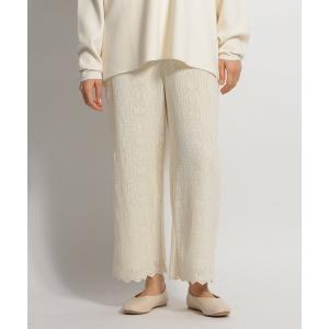 パンツ スカラップレースユルパンツ