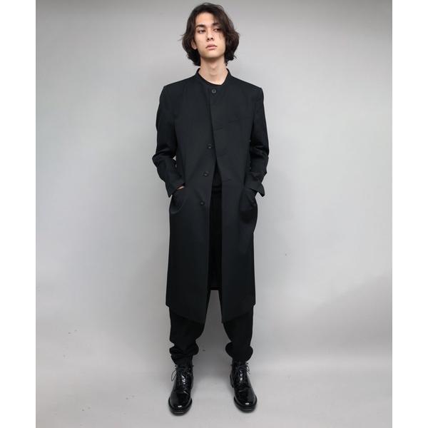 ジャケット ノーカラージャケット round neck coat メンズ