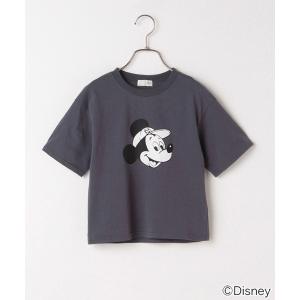 tシャツ Tシャツ 【DISNEY】 キャップミッキーマウスデザイン Tシャツ