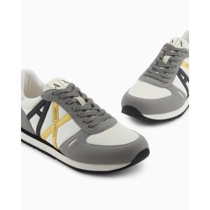 スニーカー 「A|X アルマーニ エクスチェンジ」AXロゴ　レースアップスニーカー メンズ