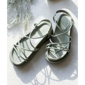 サンダル 厚底メニー華奢ストラップスポーツサンダル レディース