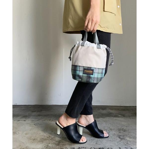 エコバッグ ST:PENDLETON PD CK FAB STRING BAG/ペンドルトン 巾着バ...