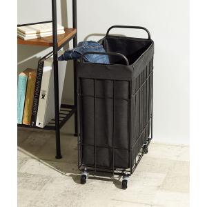 ランドリーグッズ 折りたためるランドリースクエアバスケット　キャスター付き