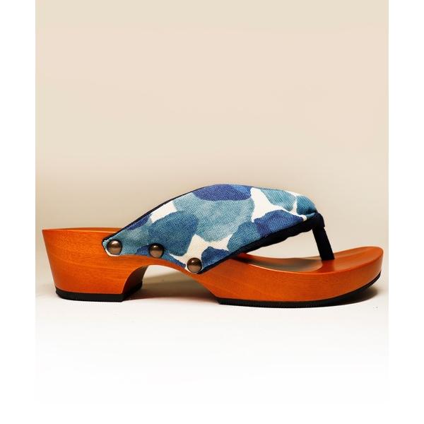 サンダル mizutori 水鳥工業 hitete ハイテテ ヒールのある下駄 ヒール高 4.5cm...