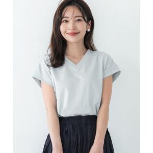 tシャツ Tシャツ ＼新色登場／フレンチスリーブVネックTシャツ COTTON from the US レディース