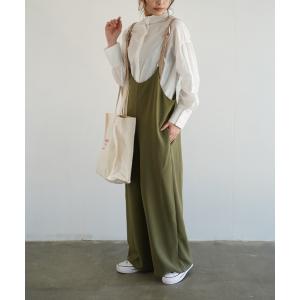 サロペット オーバーオール 合皮ベルトサロペット