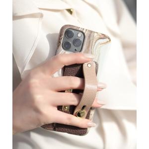 モバイルアクセサリー CLAIRE貼るだけ本革スマホレザーリングブラケット レディース