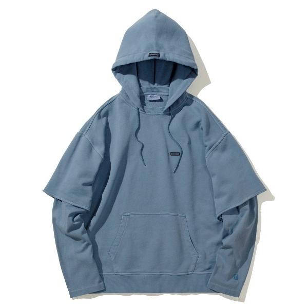 パーカー 「COVERNAT」LAYERED RIB HOODIE / カバーナット レイヤード リ...