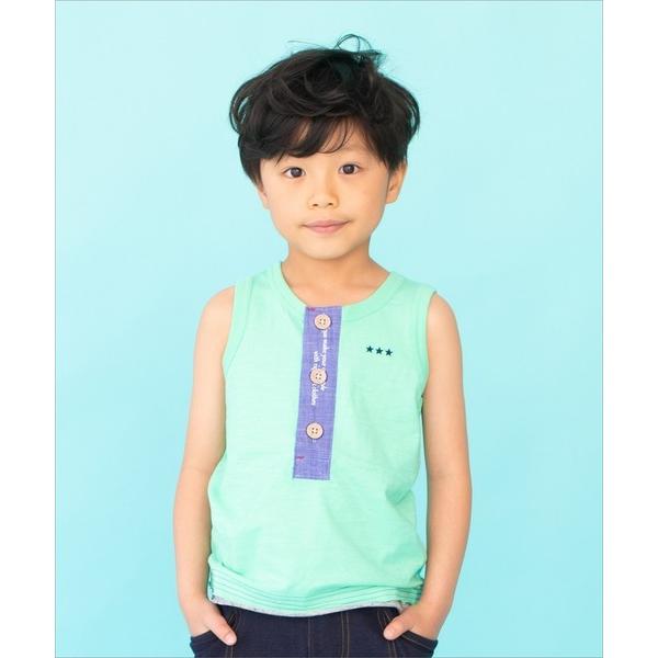 tシャツ スラブ天竺タンクトップ キッズ 子供服 男の子 女の子