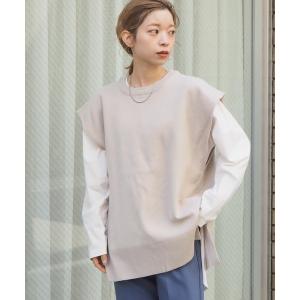 ベスト 2021SS バックレースアップオーバーサイズベスト
