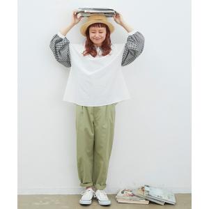 パンツ ウォッシュドツイルテーパードパンツ レディース