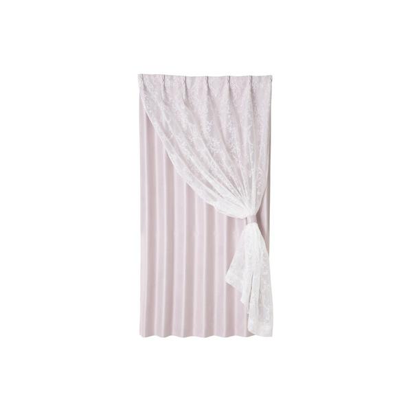 インテリア ブリス×ルシーラ ダブルカーテン H2000×W1000 ライトパープル （レース＆ドレ...