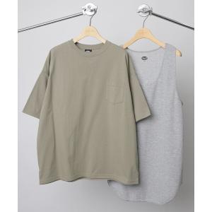 tシャツ Tシャツ WEB限定 サーマルレイヤード 半袖Tシャツ＆タンクトップ/クレイジーパターン/ビッグシルエット