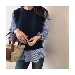 シャツ ブラウス レディース フレアシャツ＆ニットベスト トップス