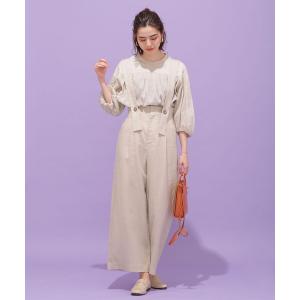 パンツ ヨーロピアンフラックス(R) リネン2wayワイドパンツ