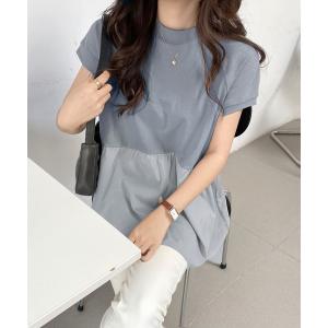 シャツ ブラウス カットソードッキングブラウス レディース