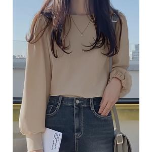 シャツ ブラウス ギャザーボリューム袖ブラウス