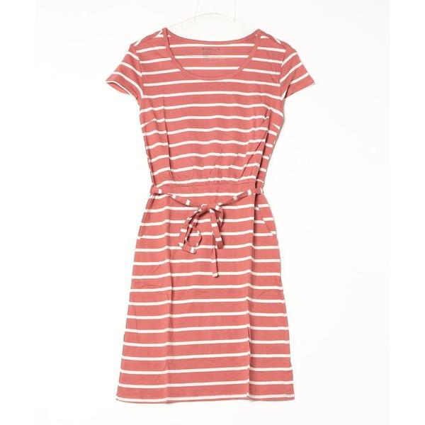 チュニック WOMEN'S-POCKET DRESS-DENIM STRIPE　レディース　オーガニ...