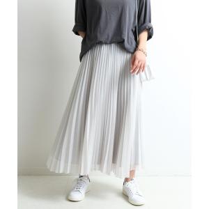 スカート シアープリーツスカート【ウエストゴム】◆