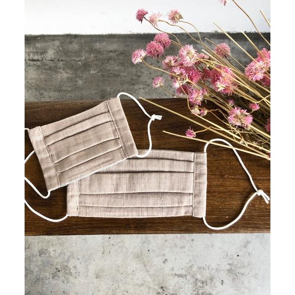 マスク ALCEDO:リネン　プリーツ　マスク