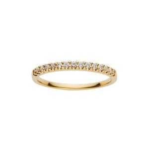 指輪 レディース K18イエローゴールド ハーフエタニティ ダイヤモンドリング (ピンキー)の商品画像