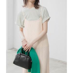 ワンピース 【2点セット】クリンクルキャミワンピ―ス＆半袖カットソー アンサンブル