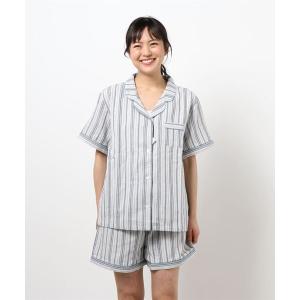 ルームウェア パジャマ ダブルガーゼシャツパジャマ(綿100%)