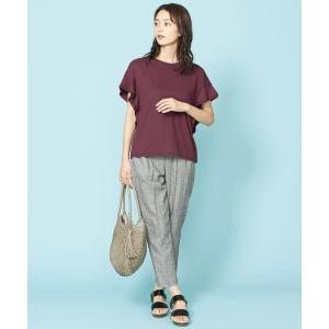 パンツ スラックス 清涼リネン テーパードパンツ