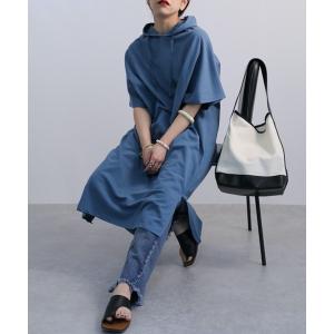 ワンピース ミニ裏毛パーカーワンピース