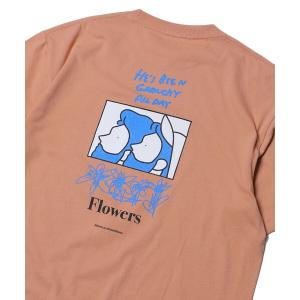 tシャツ Tシャツ WEB限定 Rooo Lou 別注 Flowers バックプリントTシャツ/オーバーサイズ