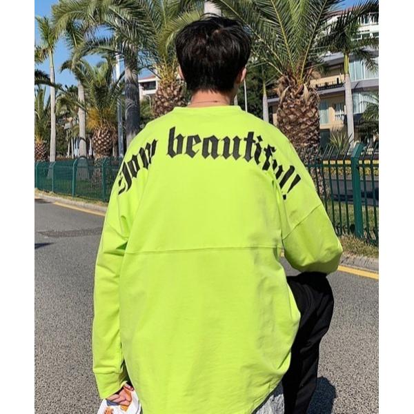 tシャツ 「neos -addictive design-」ルーズシルエット ネックロゴ バックプリ...