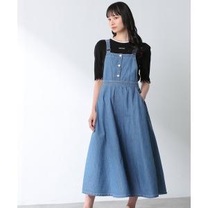 ワンピース ジャンパースカート デニムジャンスカ