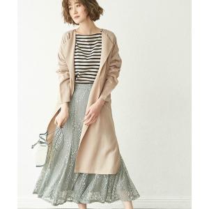 アウター 「花粉ガード」テンセル麻ガウンコート レディース