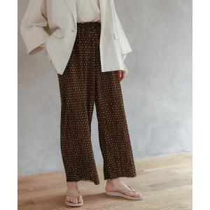 パンツ サラサラカットプリーツパンツ