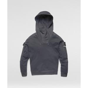 パーカー MIXED WOVEN CARGO HOODED SWEATER/ミリタリーディテール異素材ミックスフーデッドスウェットパーカー メンズ レ
