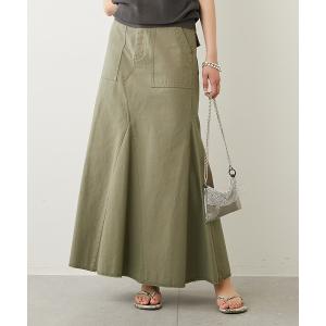 スカート 【THE PAUSE】バックサテンフレアスカート