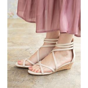 サンダル グラディエーターウェッジサンダル レディース