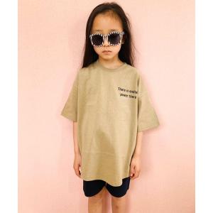 tシャツ ビッグシルエット5分袖プリントTシャツ カットソー キッズ キッズ 子供服