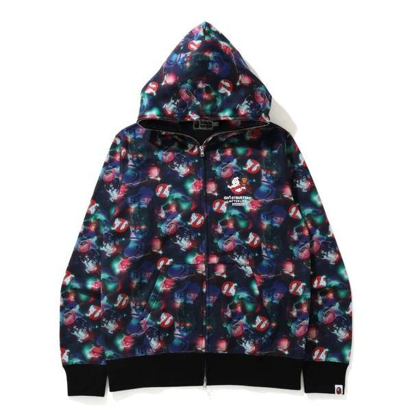 パーカー BAPE X GHOSTBUSTERS CAMO FULL ZIP HOODIE M メン...
