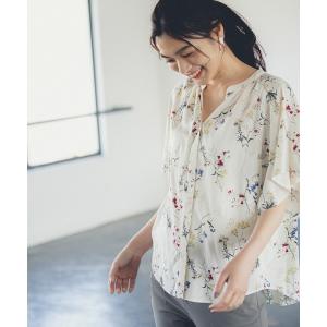 シャツ ブラウス さらさらリラックスプリントブラウス半袖/934177