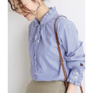 シャツ ブラウス コットンフリルシャツブラウス◆