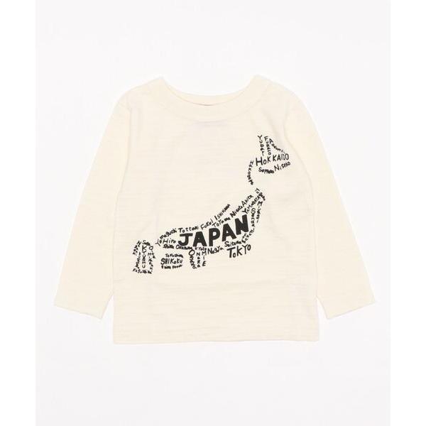 tシャツ P.FIELD/ピーフィールド　「日本製」JAPAN地図プリントロンＴ キッズ 子供服 男...