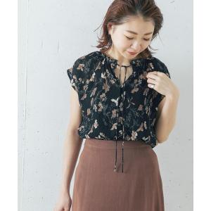 シャツ ブラウス ヨウリュウフラワーブラウス