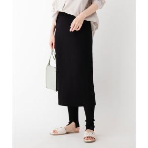 パンツ ◆リブニットレイヤードスカートパンツ【WEB限定サイズ】