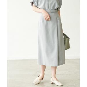 スカート リネンライクラップスカート