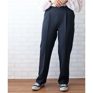 パンツ スラックス センタープレスセミワイド美脚パンツ