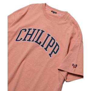 tシャツ Tシャツ WEB限定 カレッジロゴ 刺繍デザインTシャツ/CHILIPP